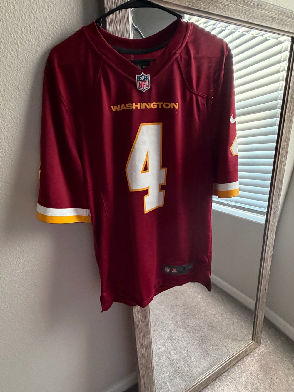 Nike Burgundy Washington #4 Football Jersey - Heinicke
